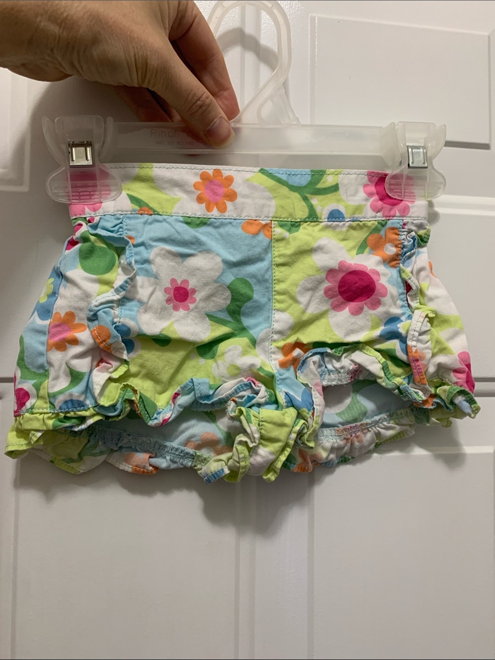 4/$10 Gymboree Floral Ruffle Shorts or Diaper Cover - Pink Green Blue 18-24 Mos